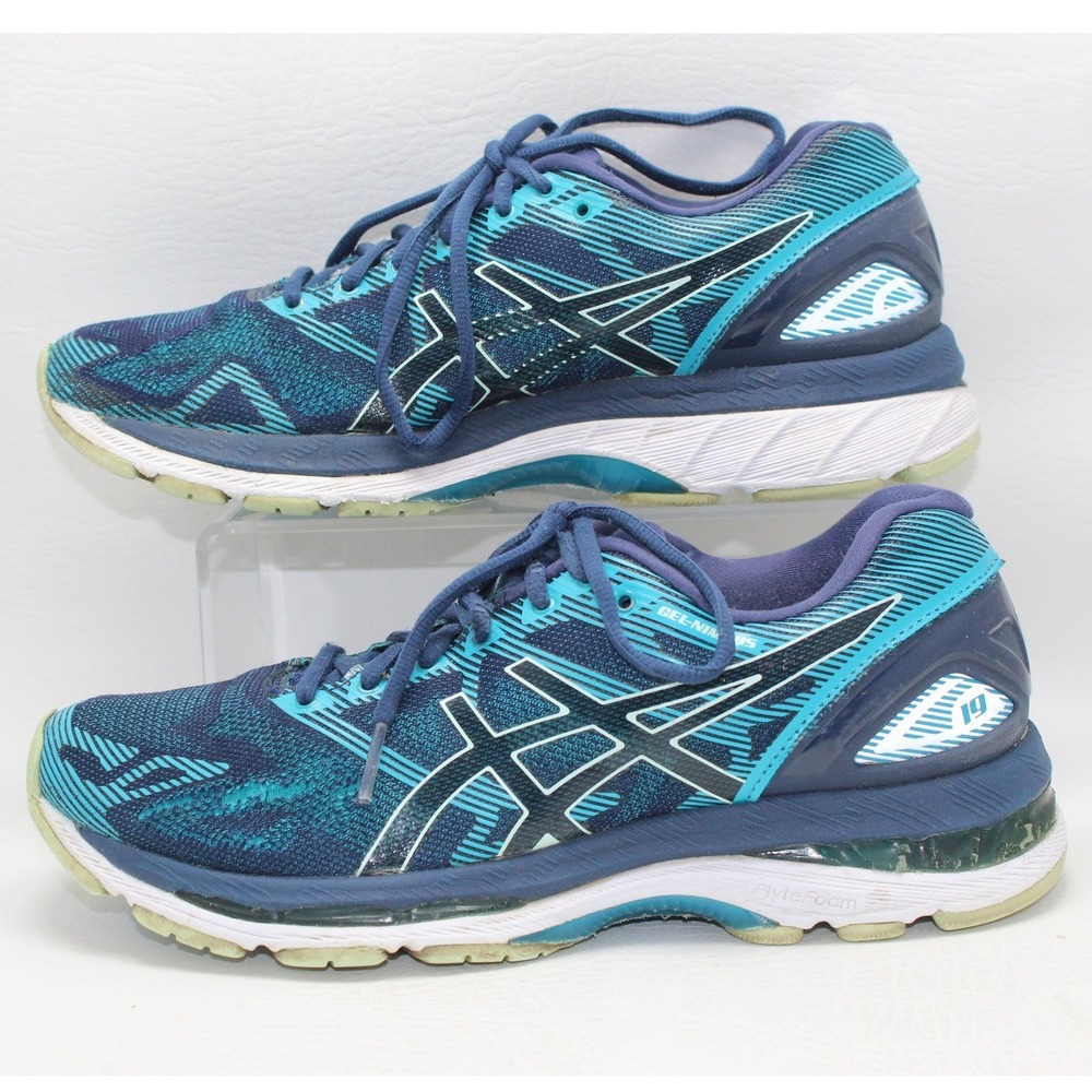 Asics Gel Nimbus 19 Womens Running Shoes Blue T750N Size 8.5